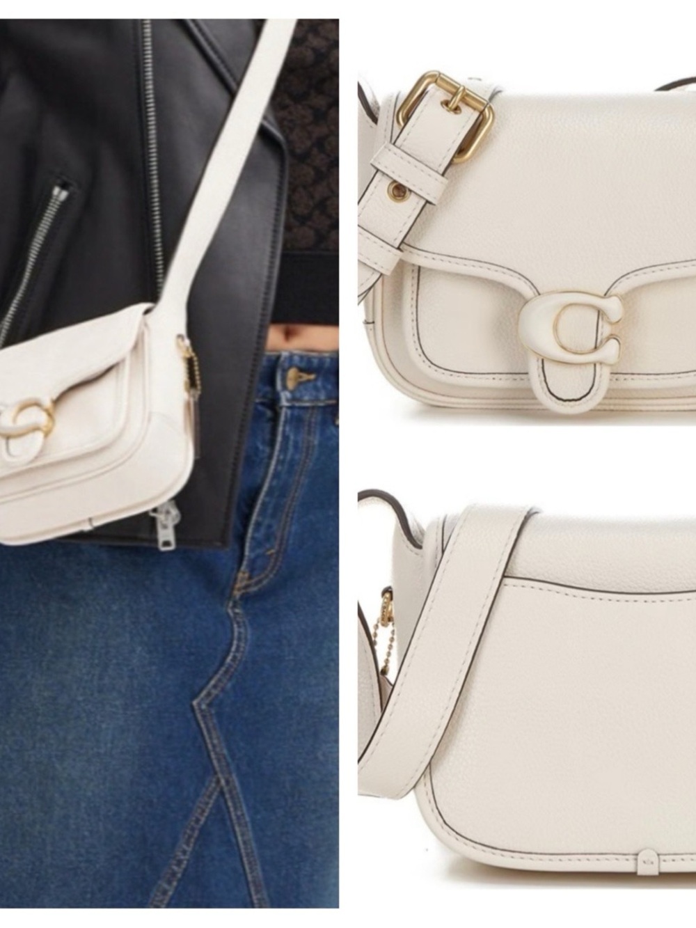 COACH Gold Hardware Tabby Leather 19 Messenger Crossbody Bag, - Picture 12 of 14